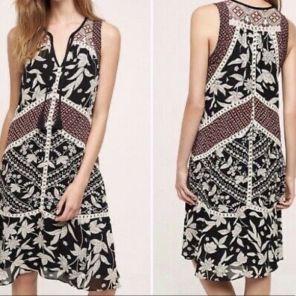 Anthropologie Dresses & Skirts - Anthropologie Floreat Black Grasslands Midi Dress